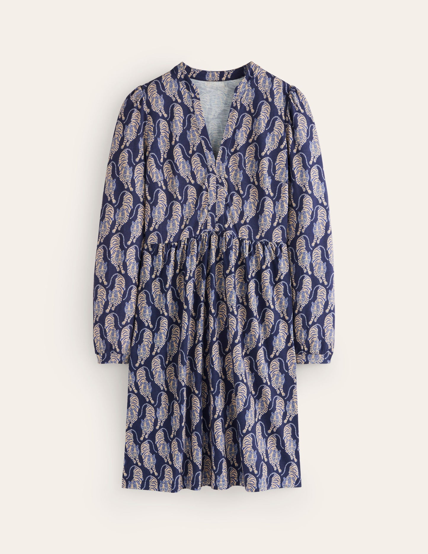 Naomi Relaxed Jersey Dress-French Navy, Tiger