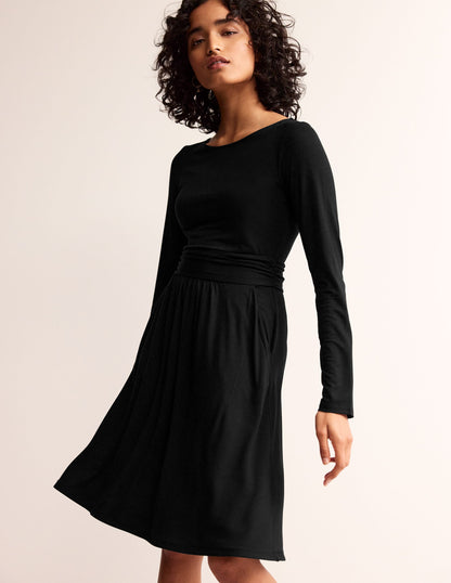 Amelie Long Sleeve Dress-Black