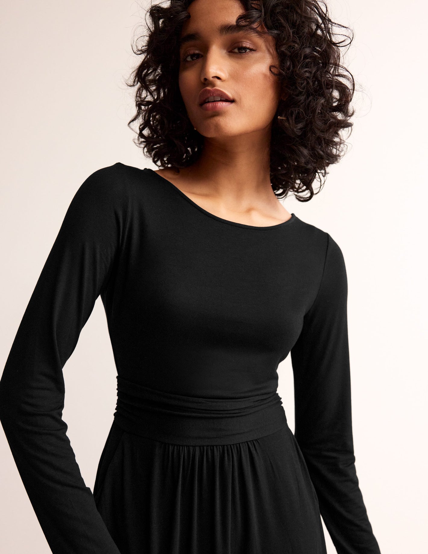 Amelie Long Sleeve Dress-Black