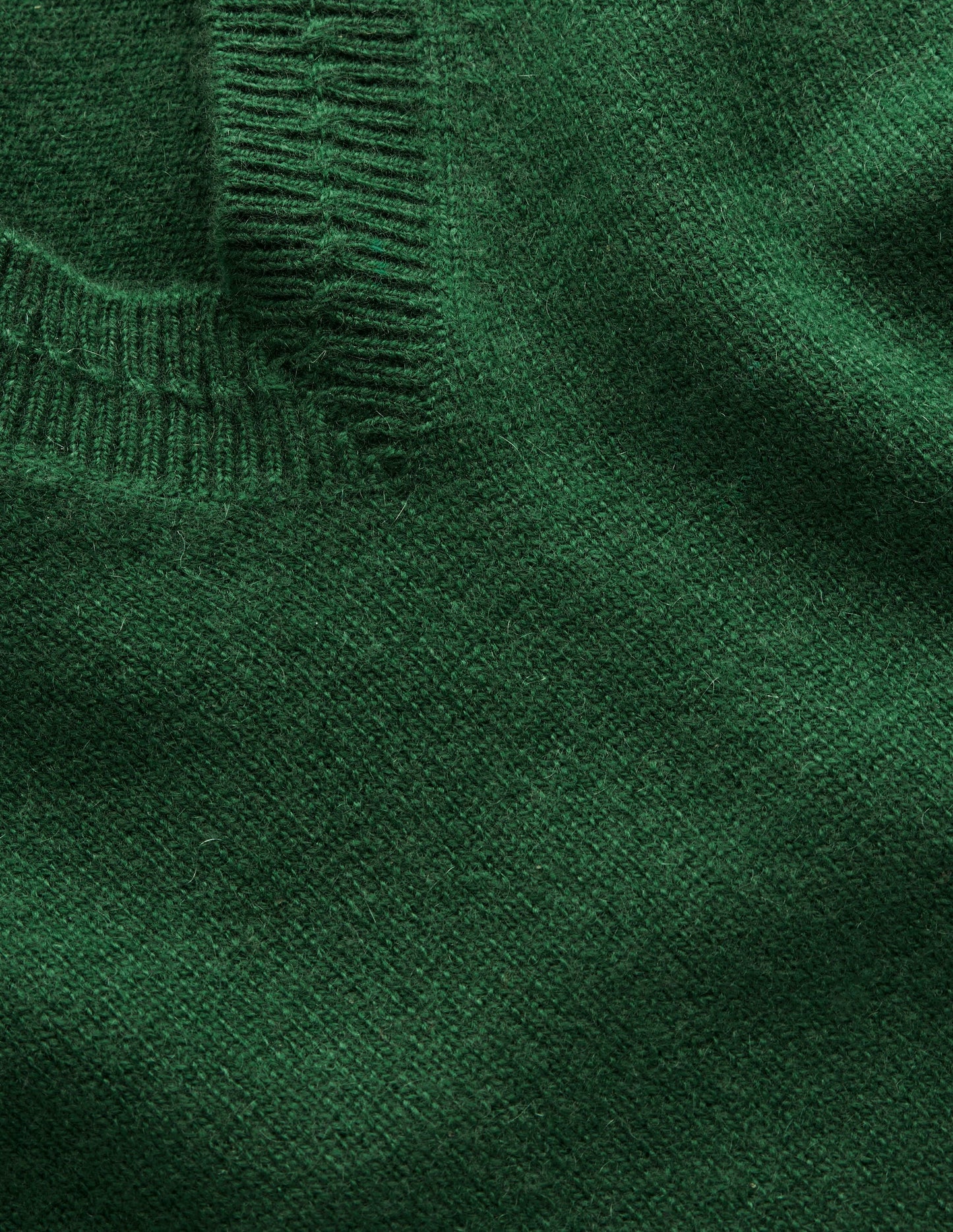 Eva Cashmere V-Neck Jumper-Pine Green