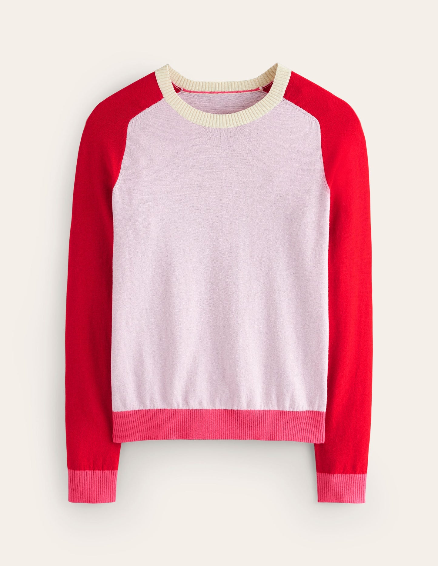 Meg Saddle Sleeve Jumper-Soft Lavender, Colourblock