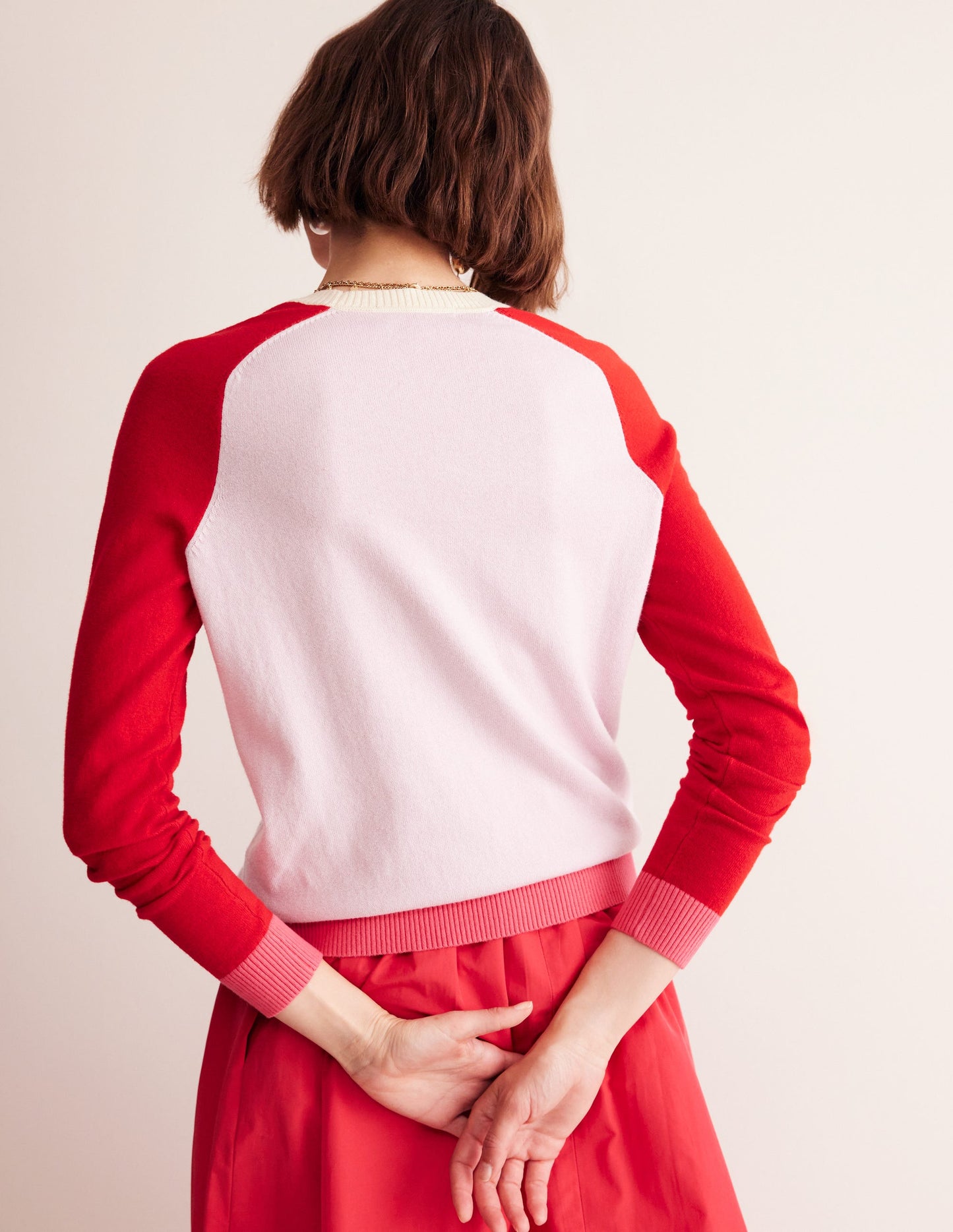 Meg Saddle Sleeve Jumper-Soft Lavender, Colourblock