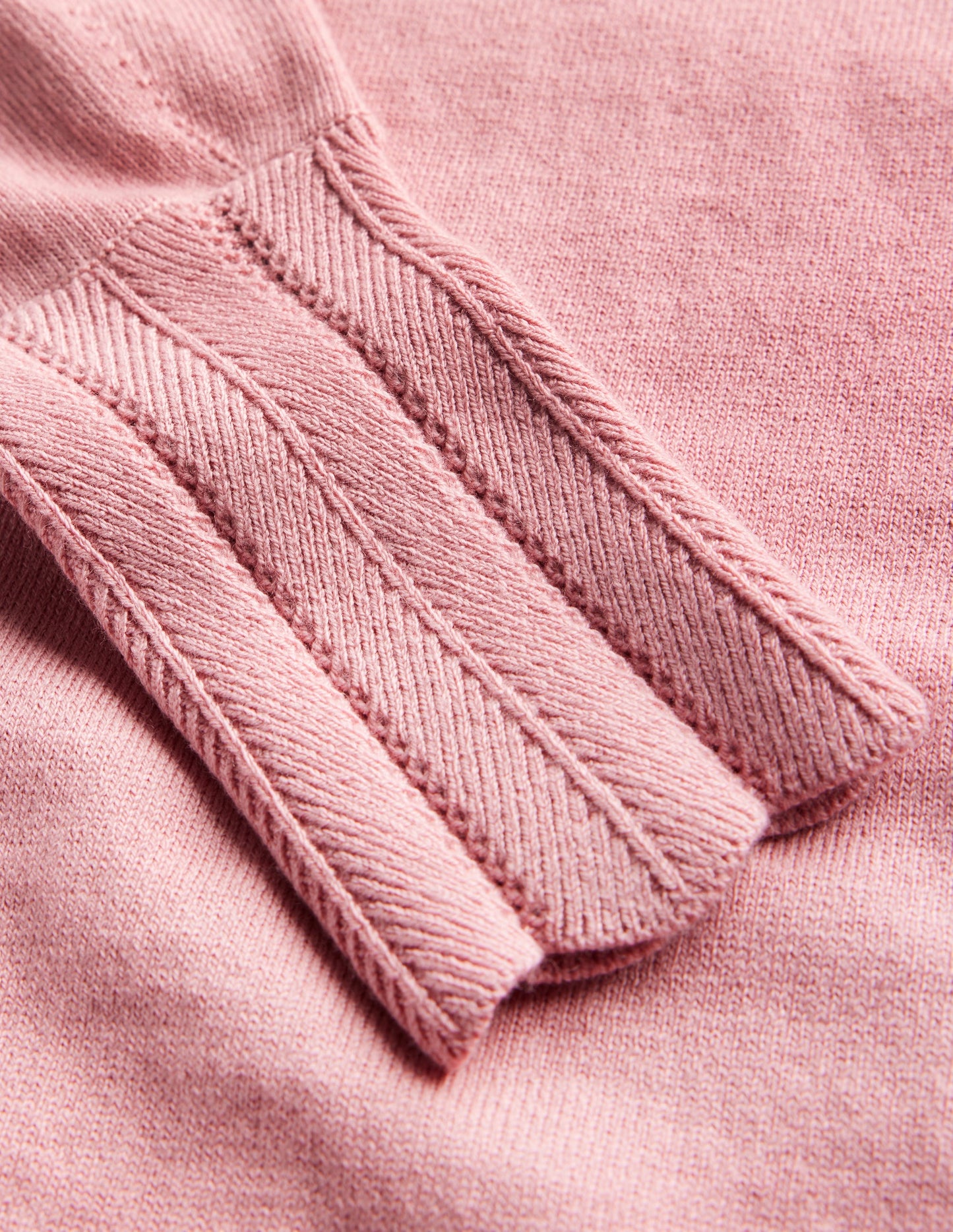 Imi Scallop Trim Jumper-Quartz Pink