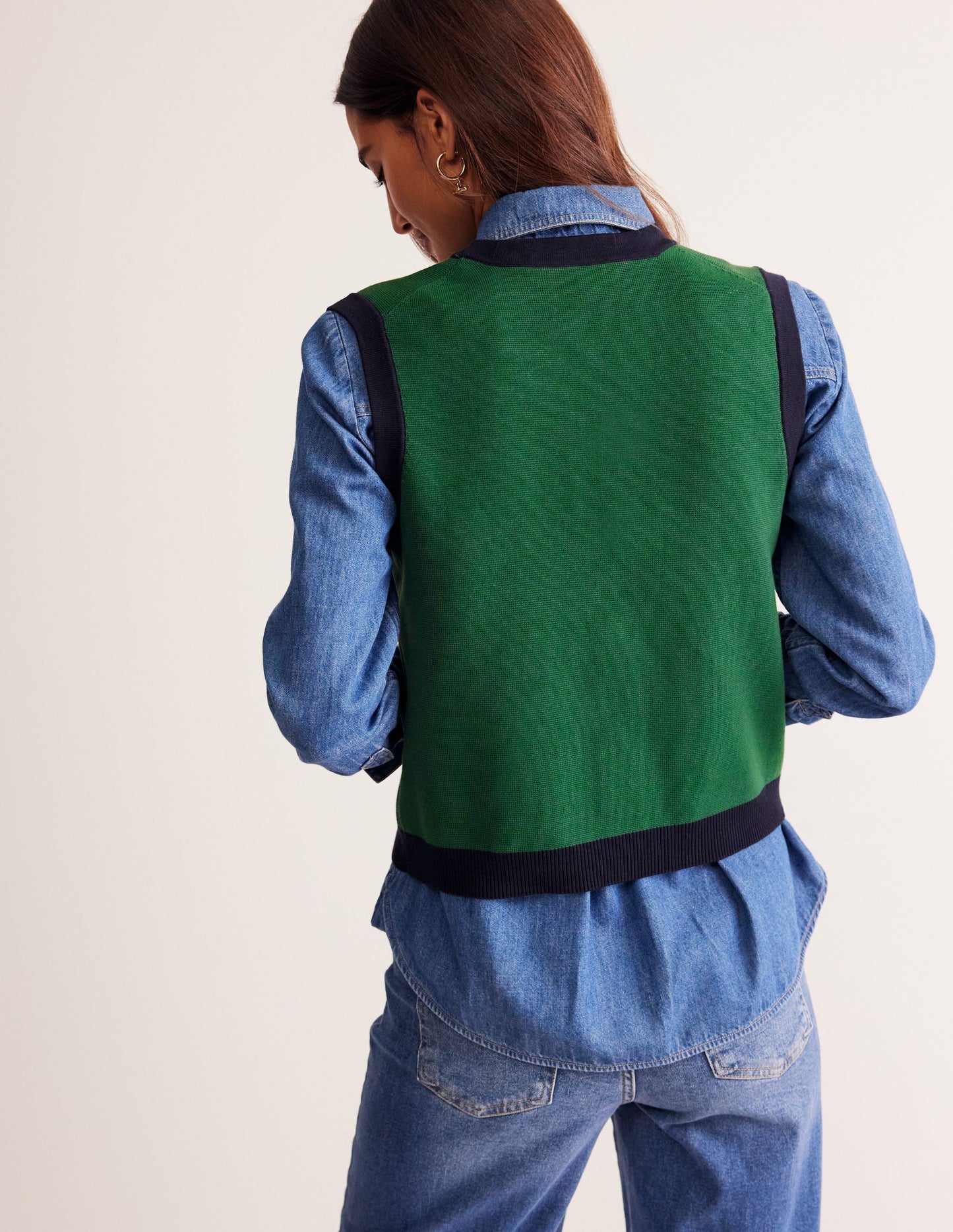 Holly Knitted Waistcoat-Eden Green