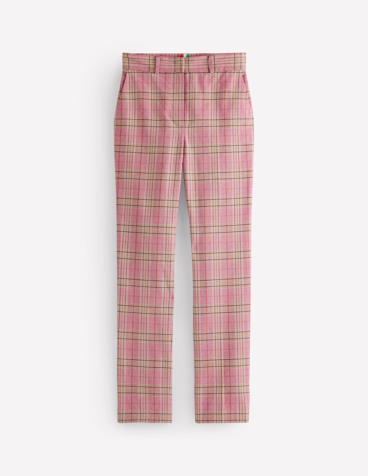 Kew Checked Trousers-Pink Check