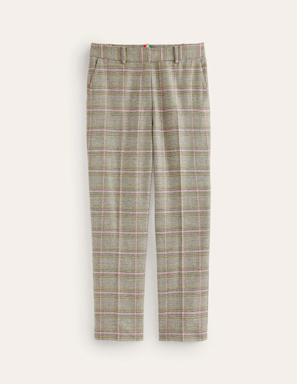 Kew Wool Blend Trousers-Prince of Wales Check