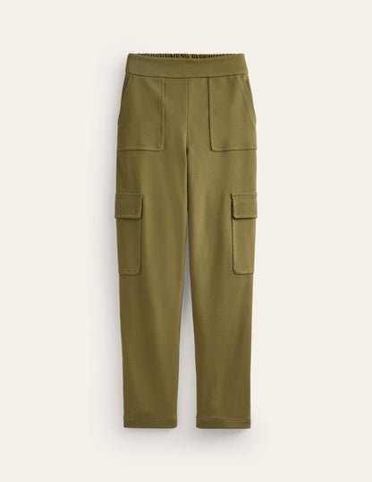 Ponte Twill Tapered Trousers-Oregano