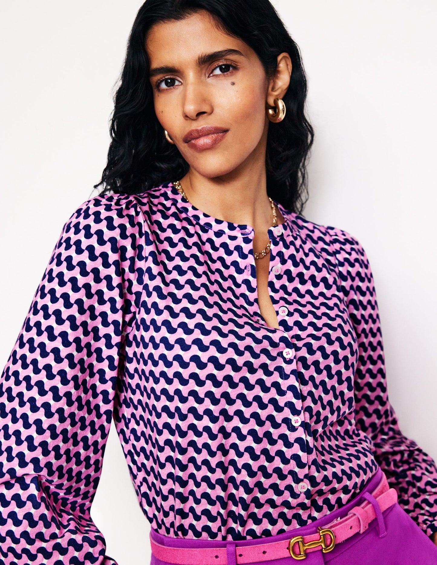 Marina Jersey Shirt-Moonlite Mauve, Terrace Swirl