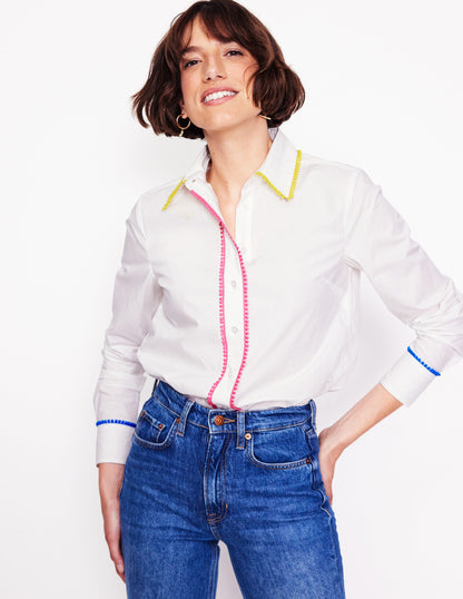 Sienna Embroidered Shirt-French Knot