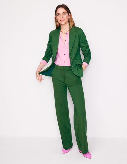 Marylebone Ponte Blazer-Emerald Night