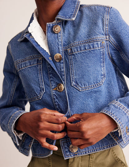 Denim Chore Jacket-Mid Vintage