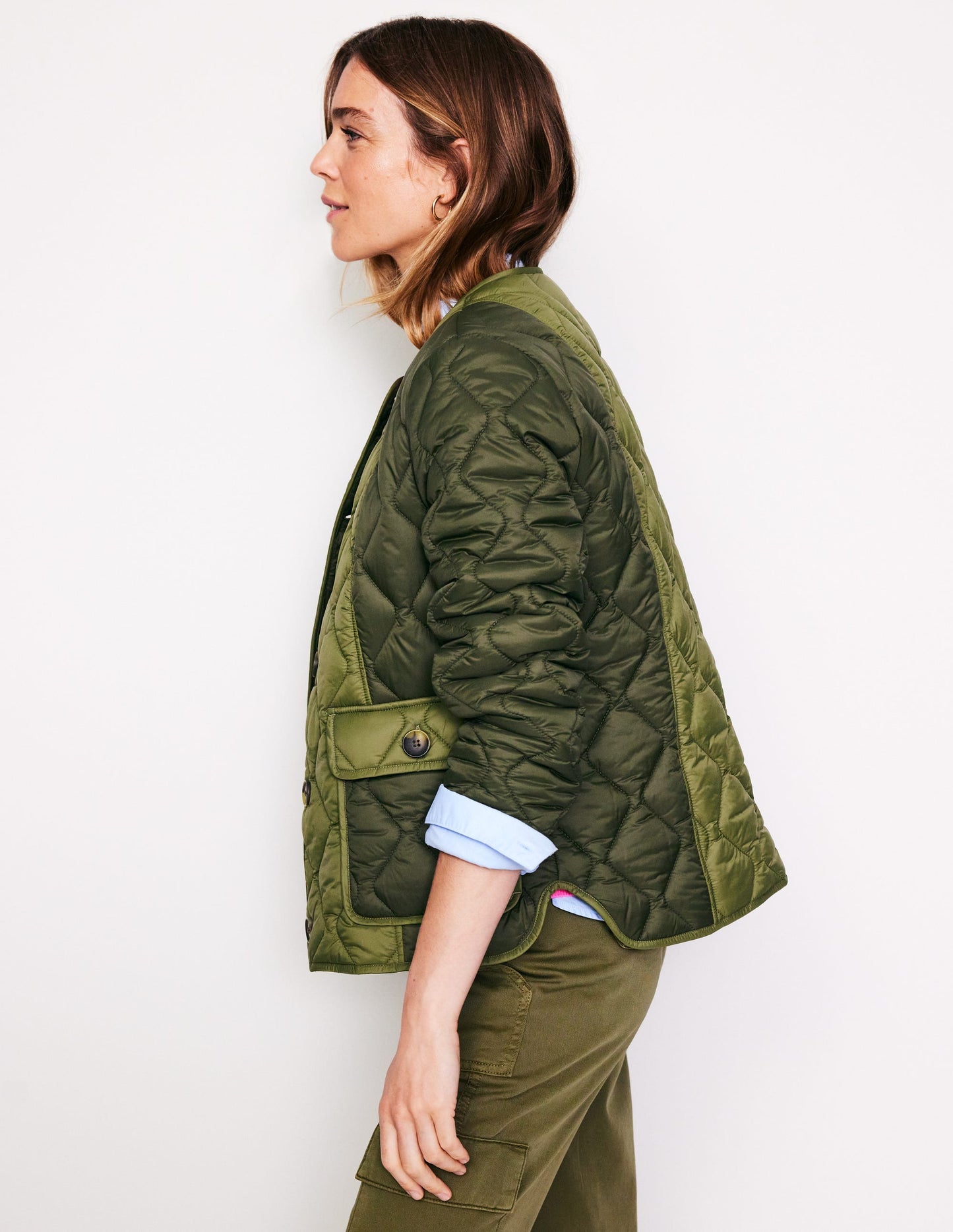 Derby Quilted Jacket-Winter Moss