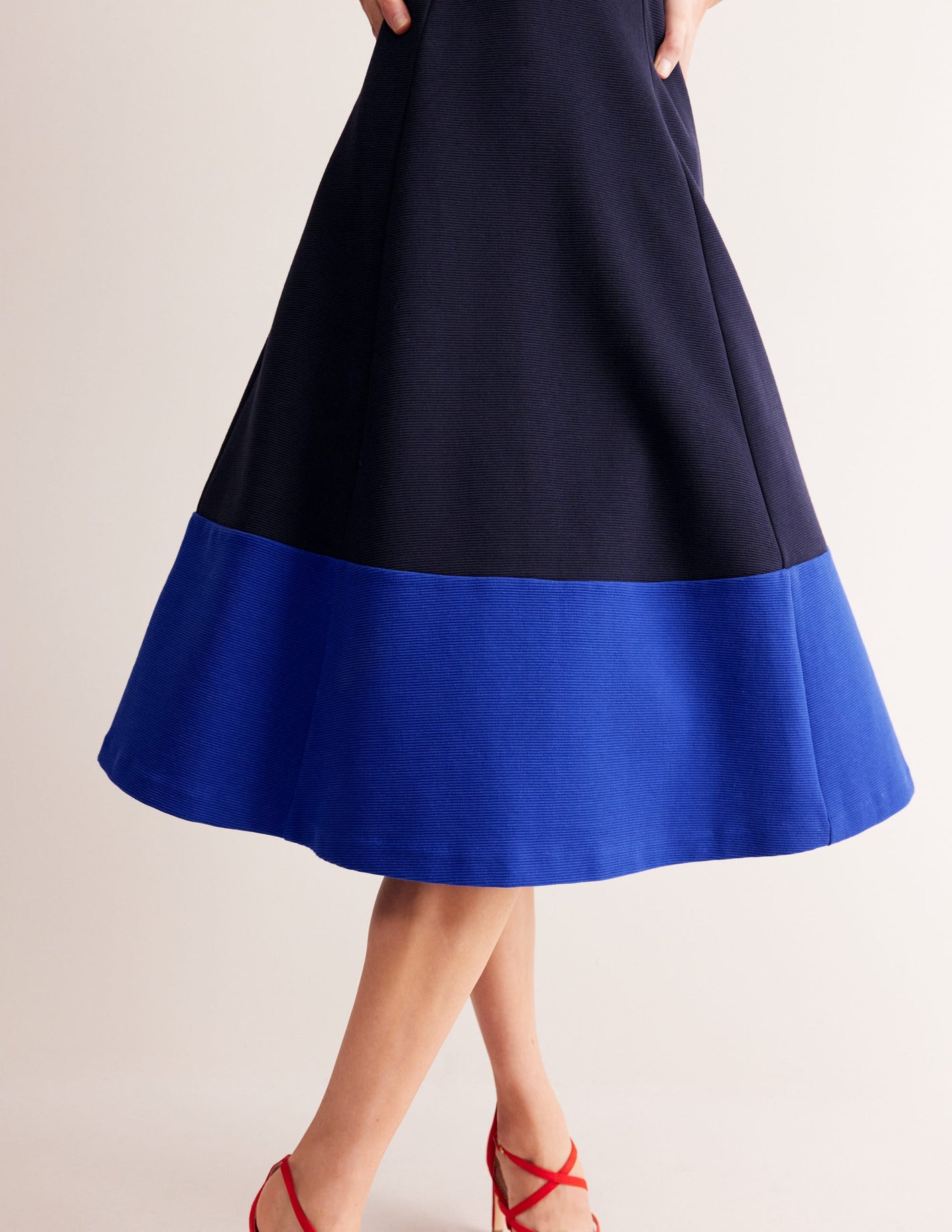 Scarlet Ottoman Ponte Dress-Navy and Surf the Web