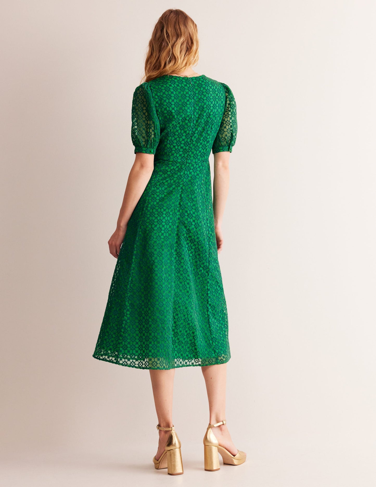 Organza Occasion Dress-Green Tambourine