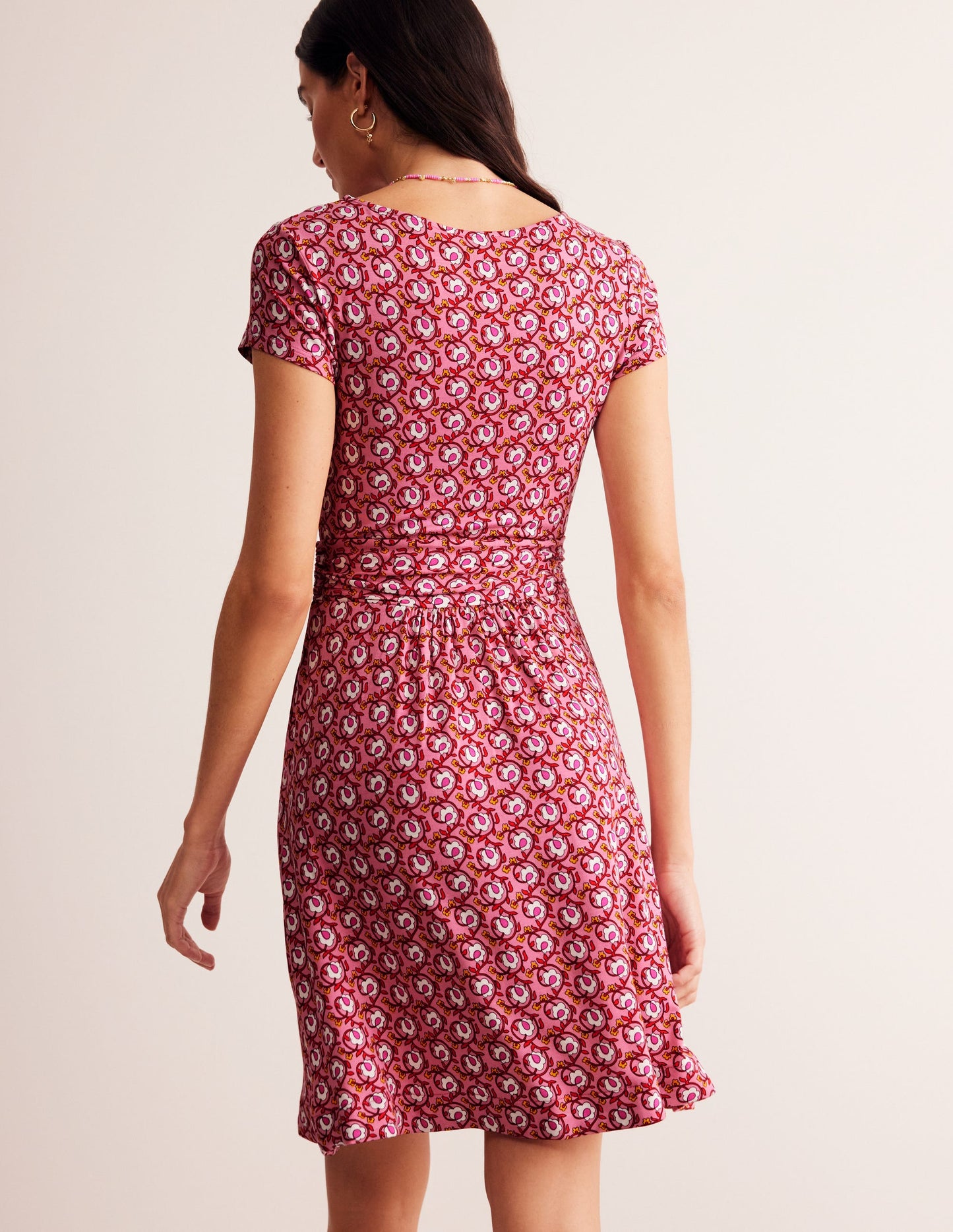 Amelie Jersey Dress-Cashmere Rose, Foliage Terrace