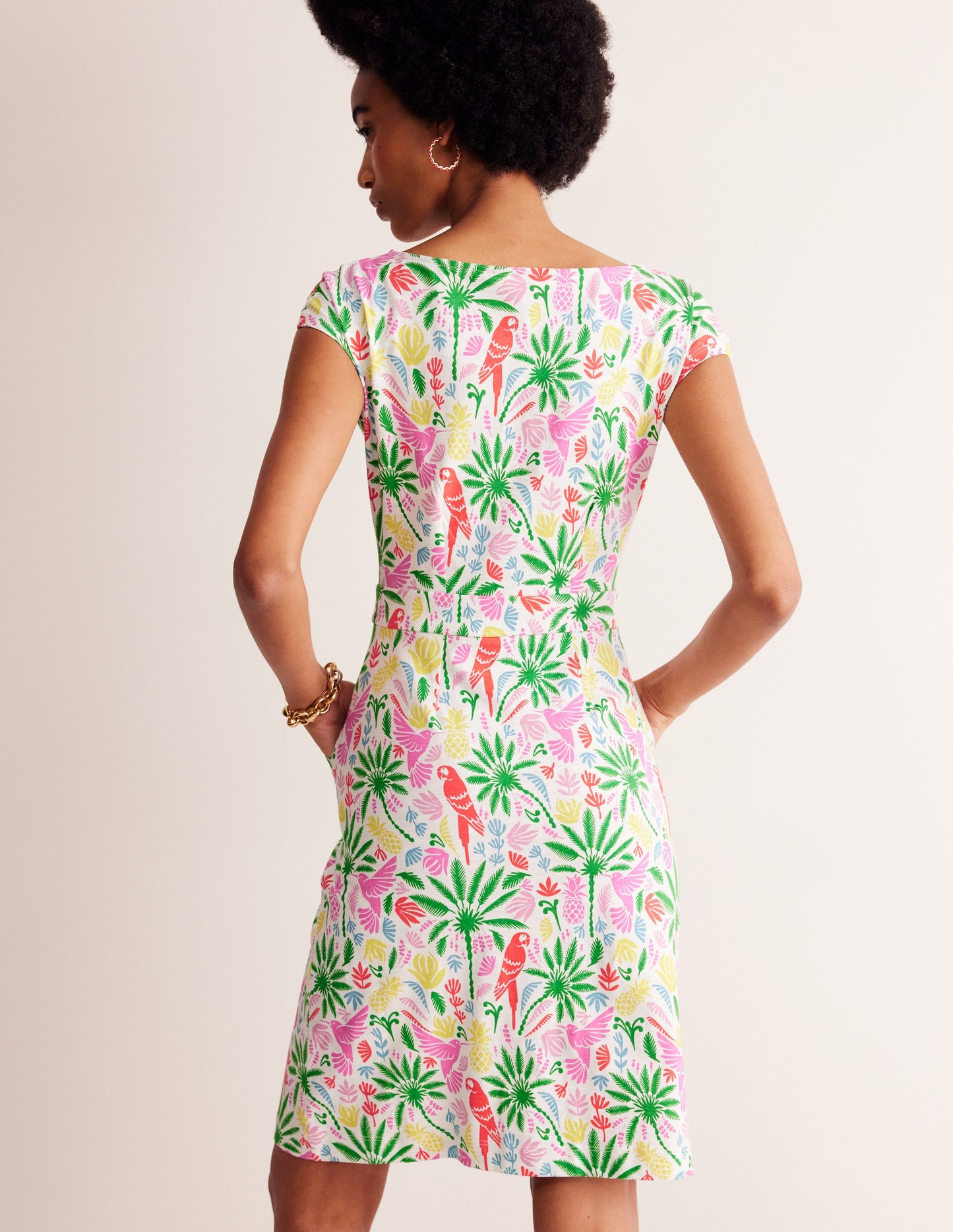 Florrie Jersey Dress-Multi, Tropical Paradise