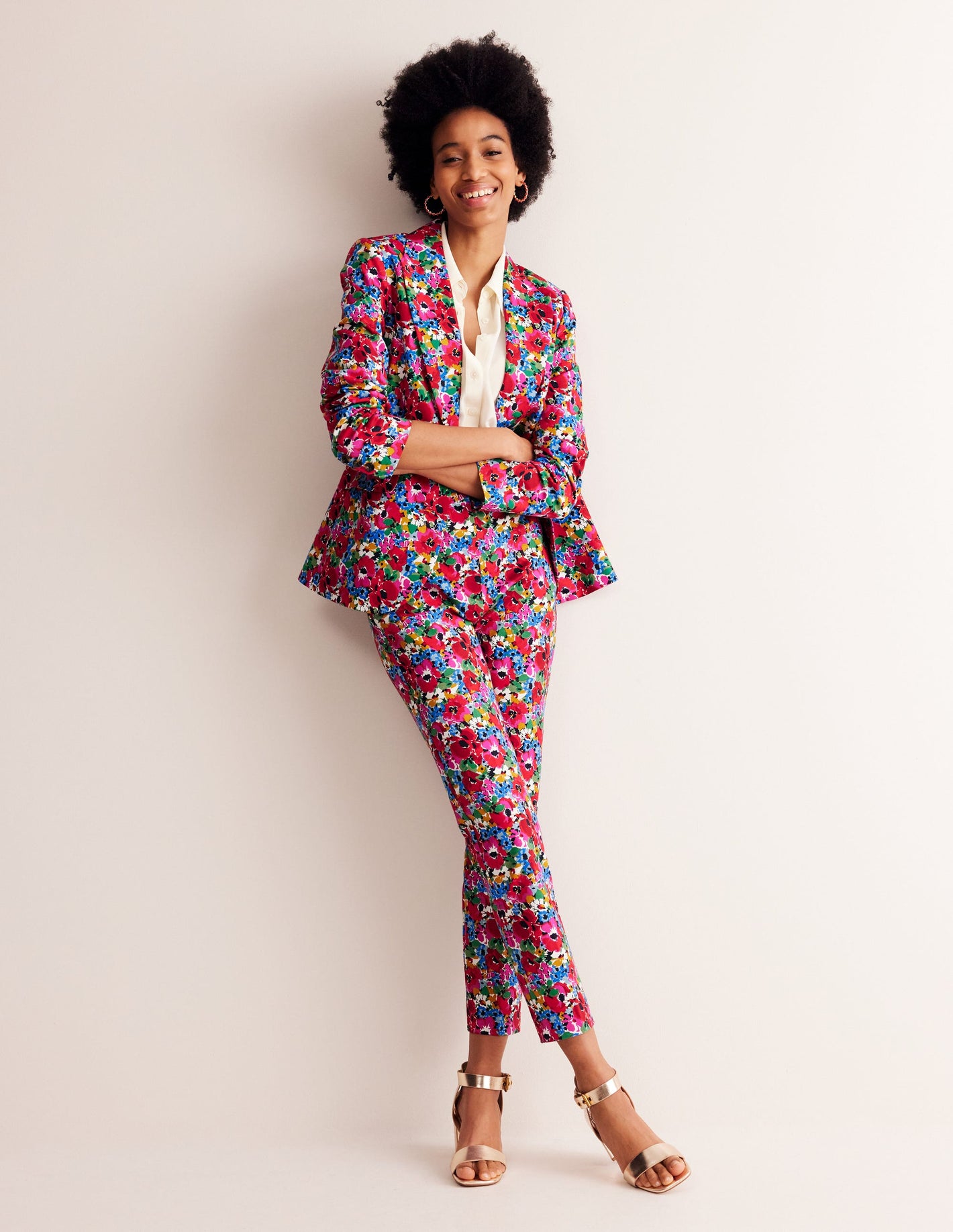 Highgate Sateen Trousers-Multi, Wild Poppy