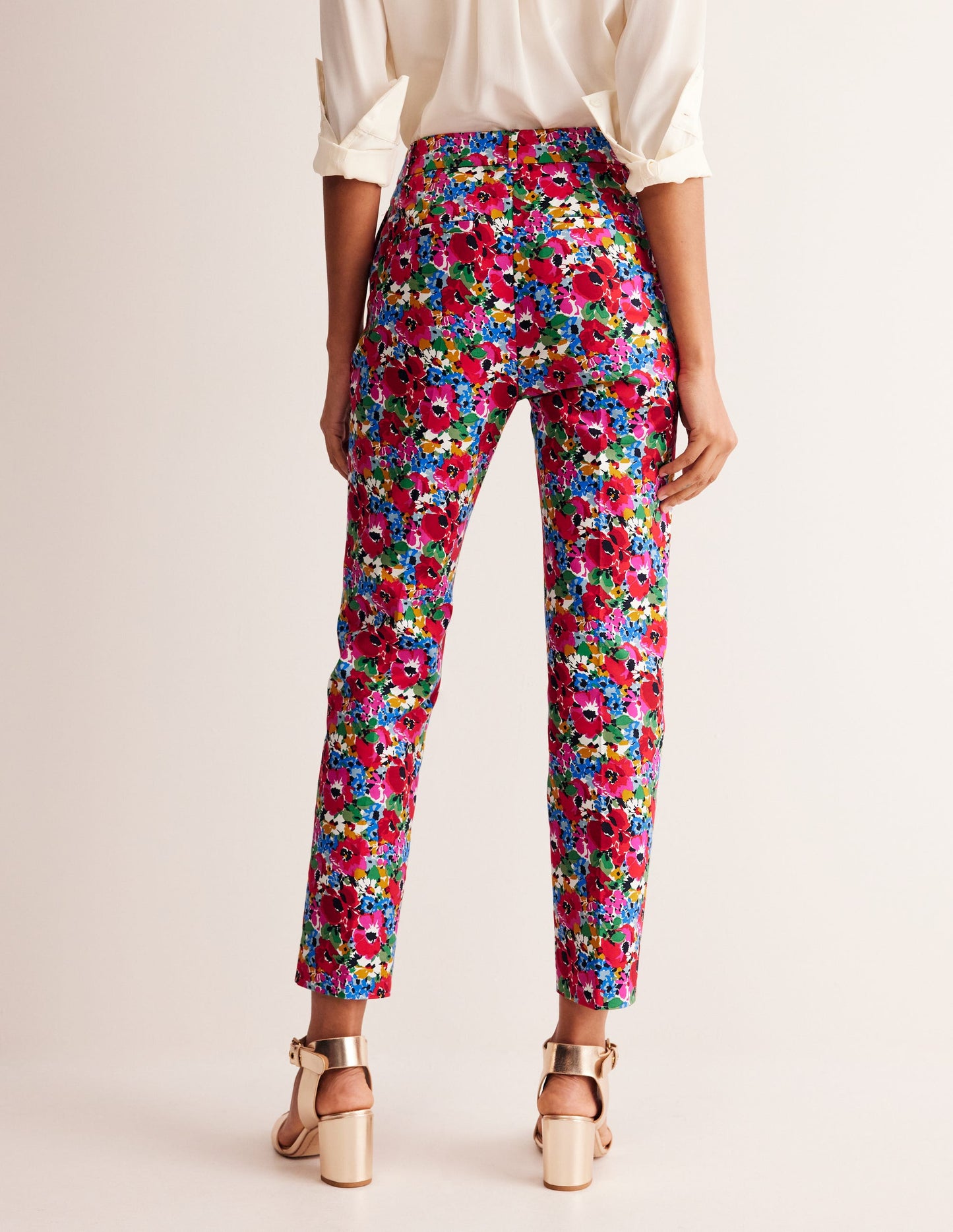 Highgate Sateen Trousers-Multi, Wild Poppy