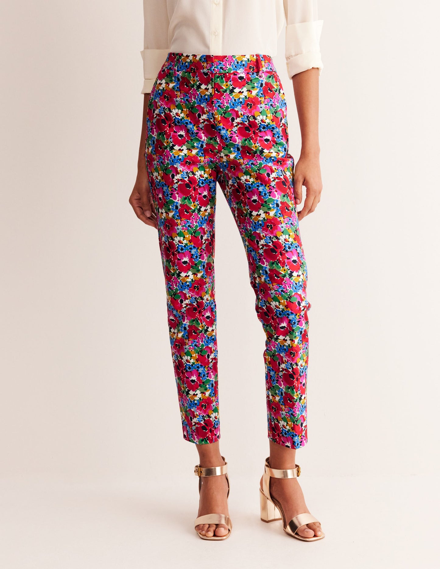 Highgate Sateen Trousers-Multi, Wild Poppy