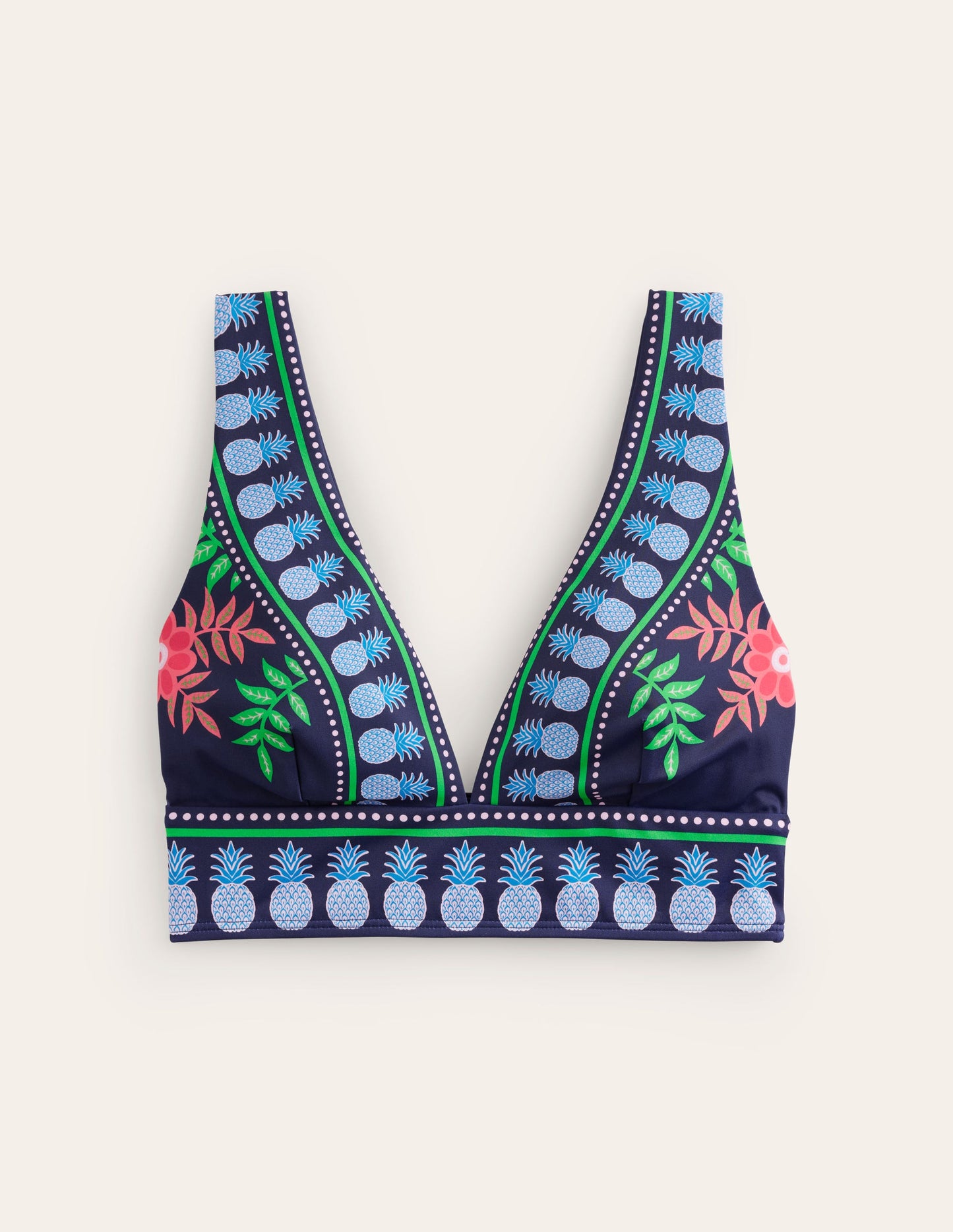 Porto Bikini Top-French Navy Tropic