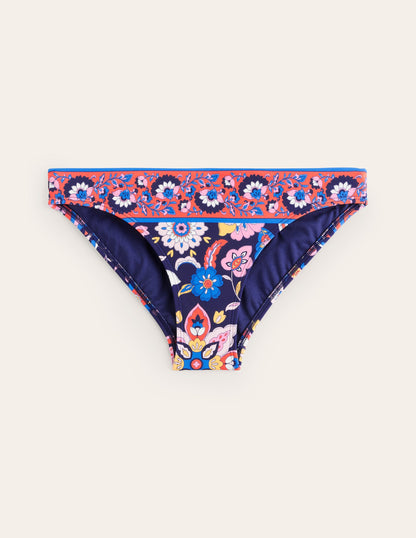 Classic Bikini Bottoms-Mandarin Red, Botanical Sprig