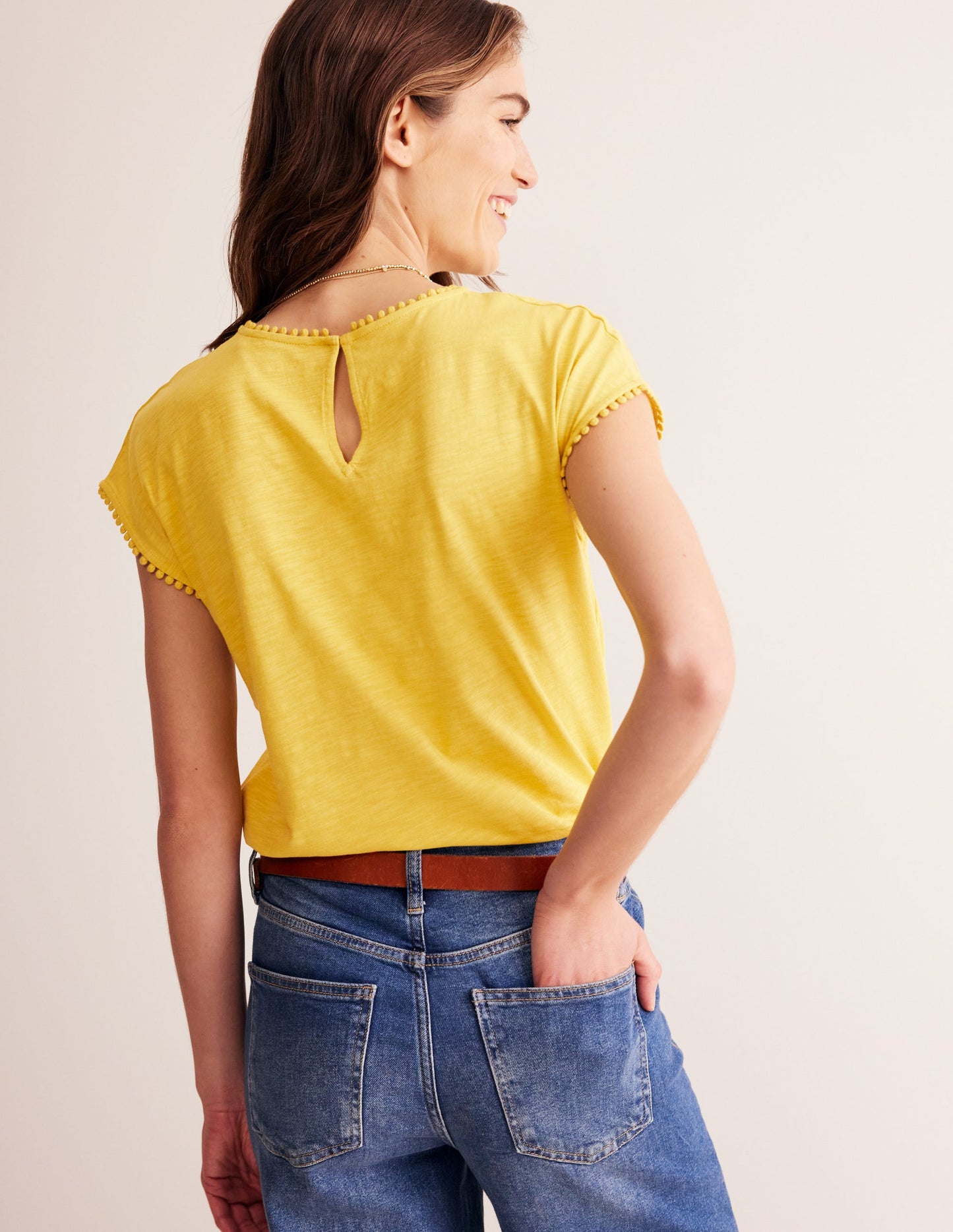 Sasha Broderie T-Shirt-Ceylon Yellow