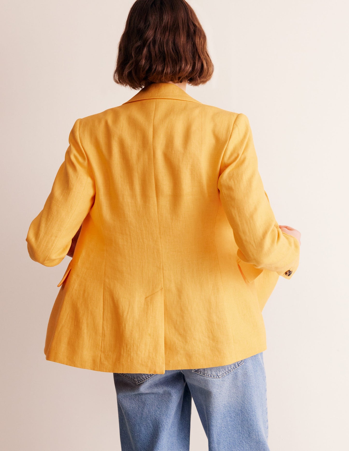 Marylebone Linen Blazer-Artisan Gold