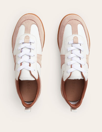 Erin Retro Tennis Trainers-White Mix