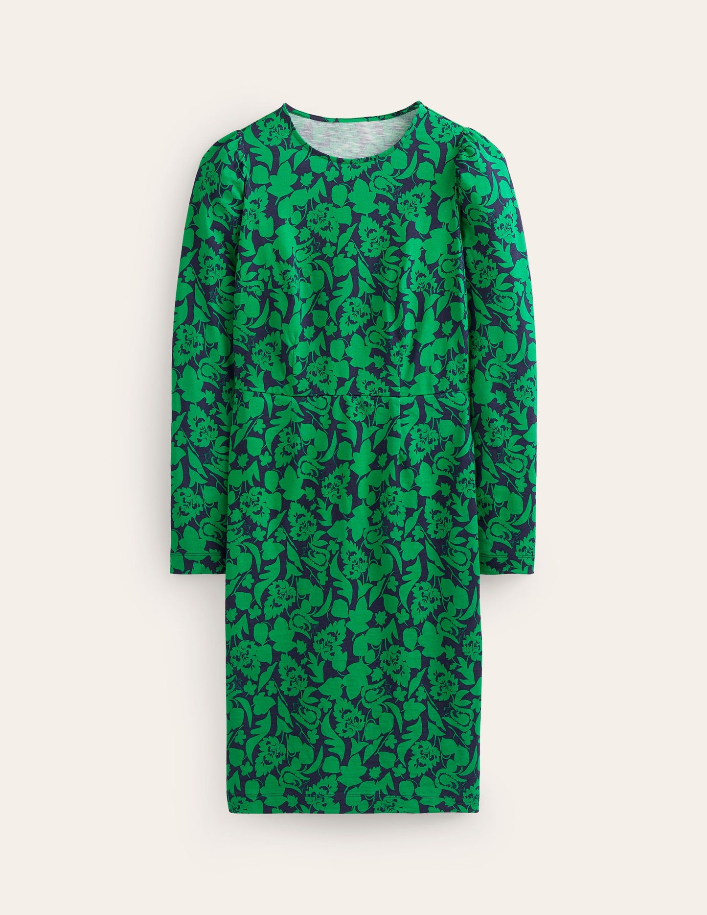 Penelope Jersey Dress-Meadow Green, Tulip Bloom