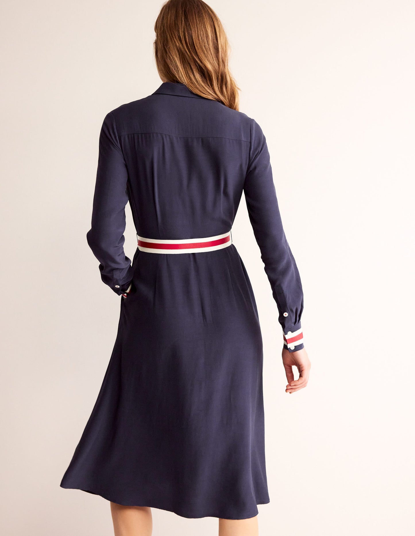 Kate Tipping Shirt Dress-Navy