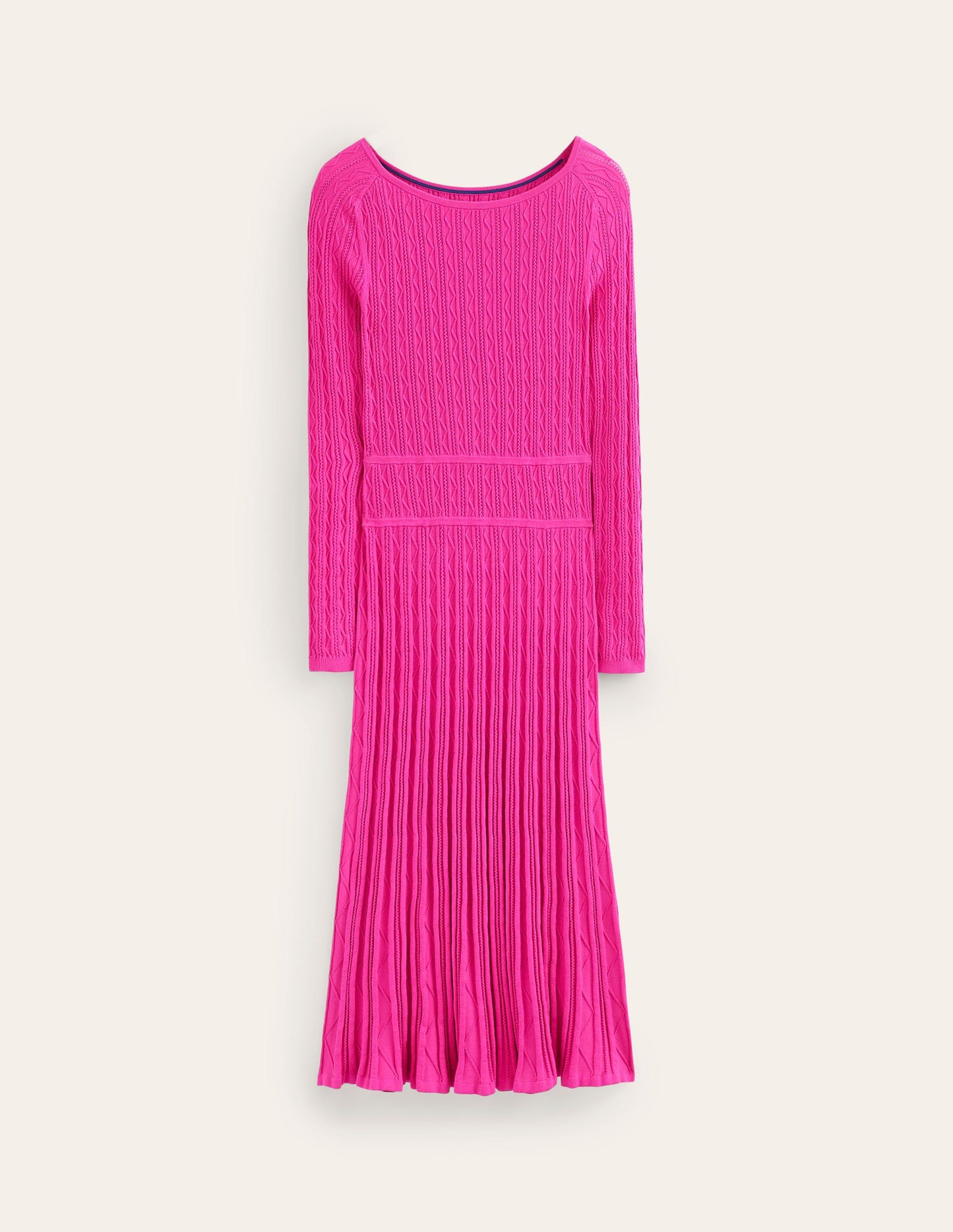 Imogen Empire Knitted Dress-Rose Violet