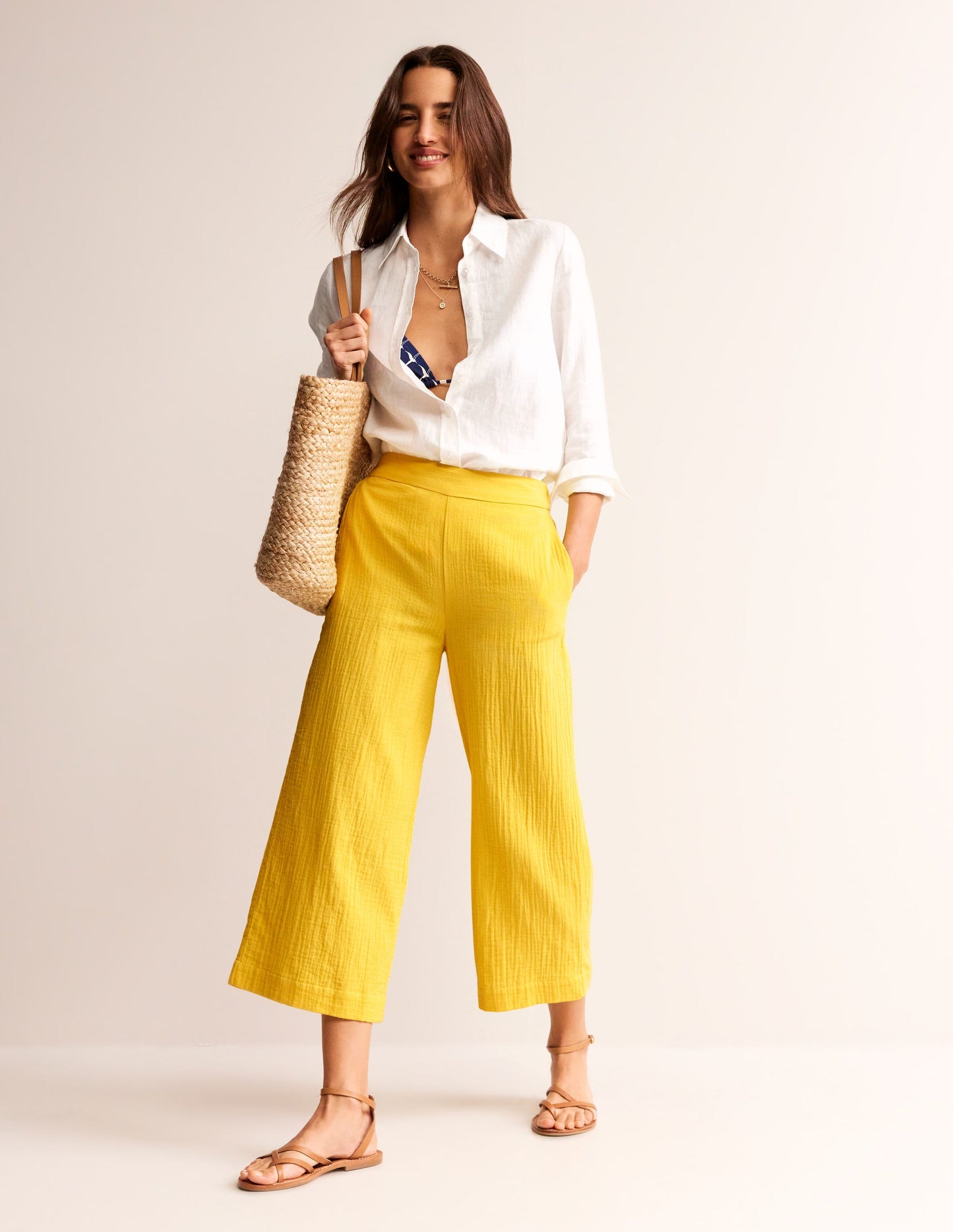 Pull-on Doublecloth Trousers-Passion Fruit