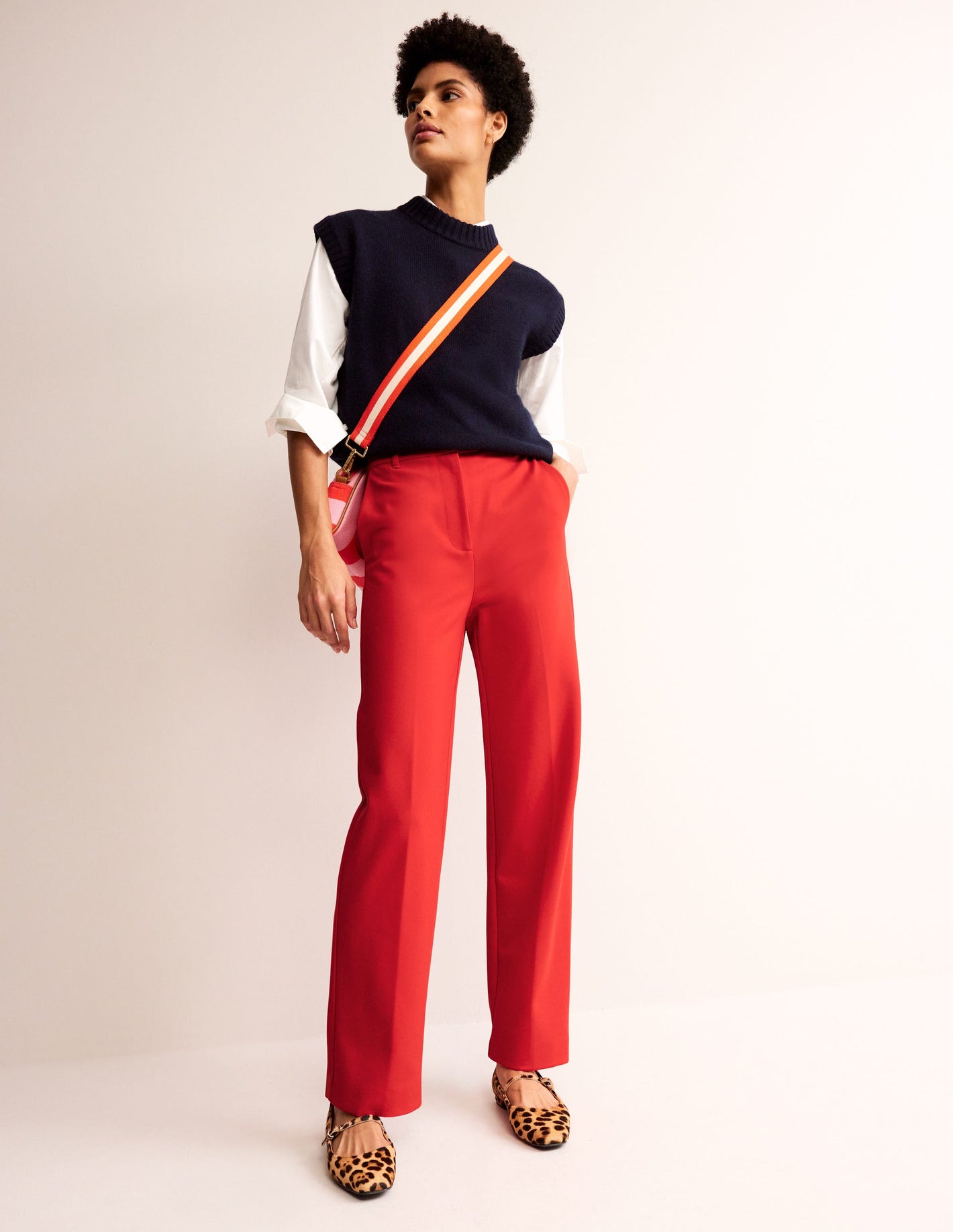 Pimlico Ponte Trousers-Hot Pepper