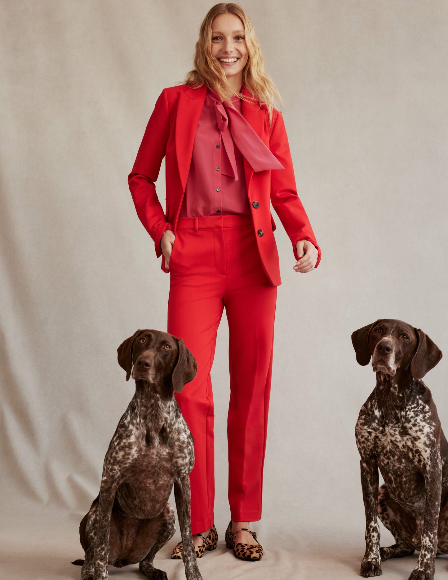 Pimlico Ponte Trousers-Hot Pepper