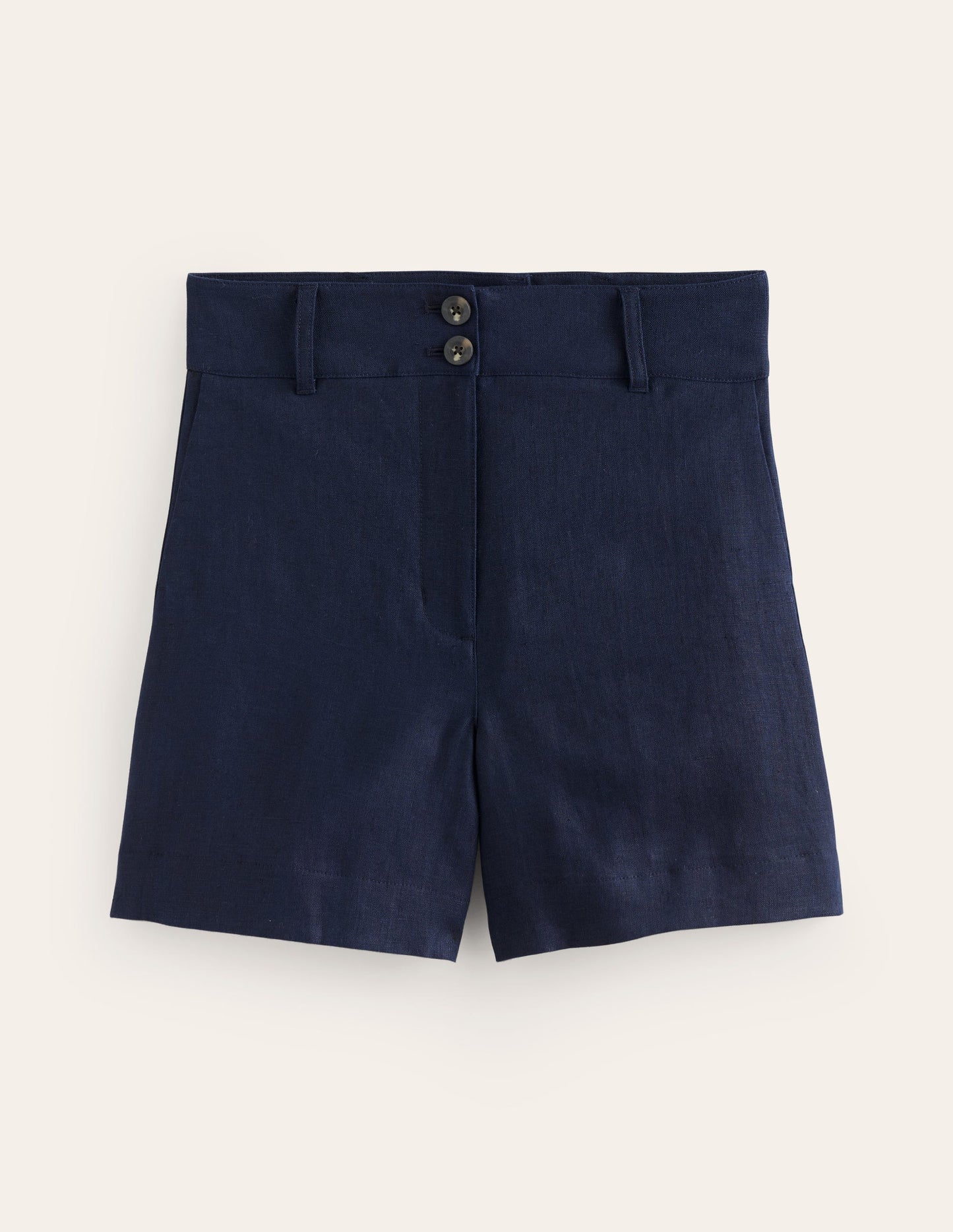 Westbourne Linen Shorts-Navy