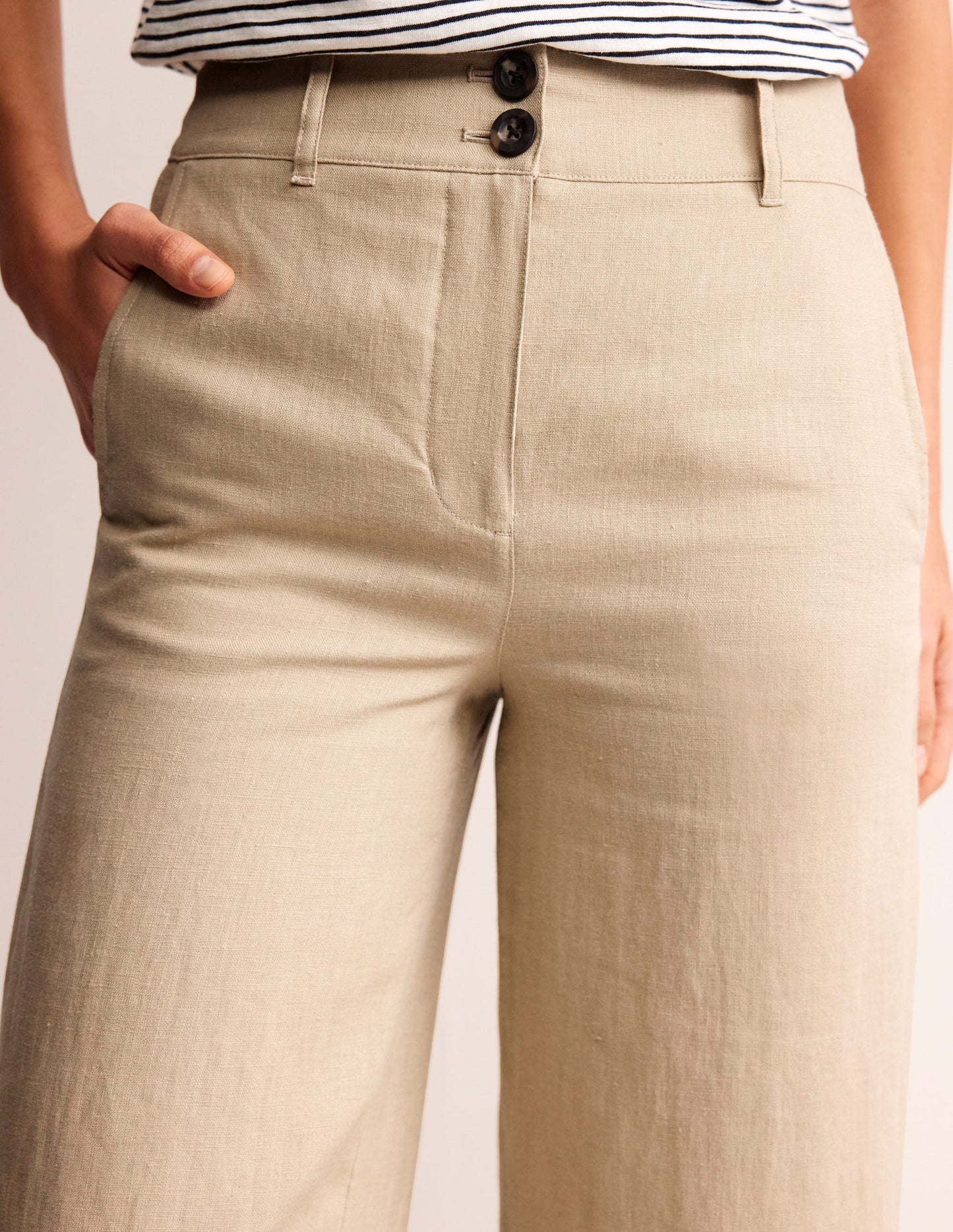 Westbourne Linen Trousers-Neutral