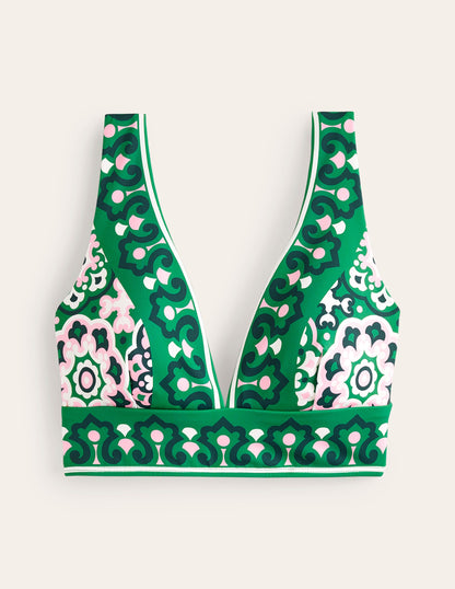 Porto Bikini Top-Green, Artisian Geo