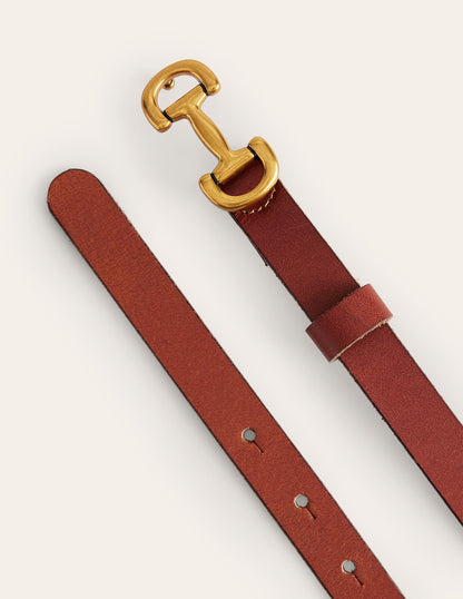 Iris Skinny Snaffle Trim Belt-Tan