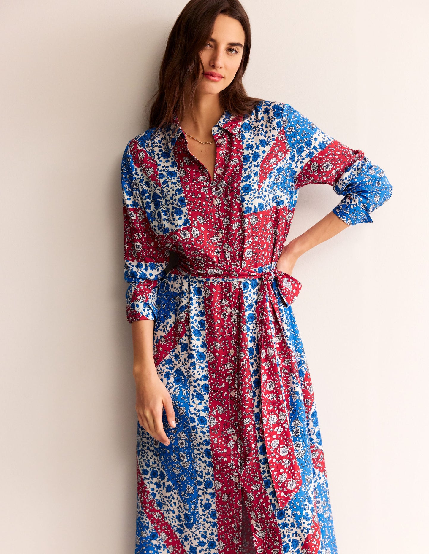 Claudia Maxi Shirt Dress-Indigo Bunting, Union Jack