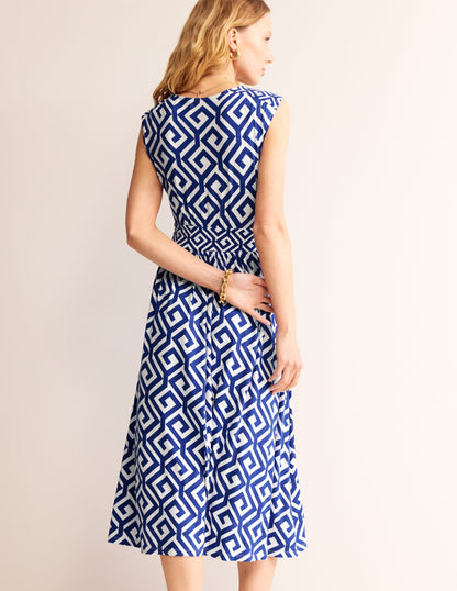 Thea Sleeveless Midi Dress-Surf the Web, Maze