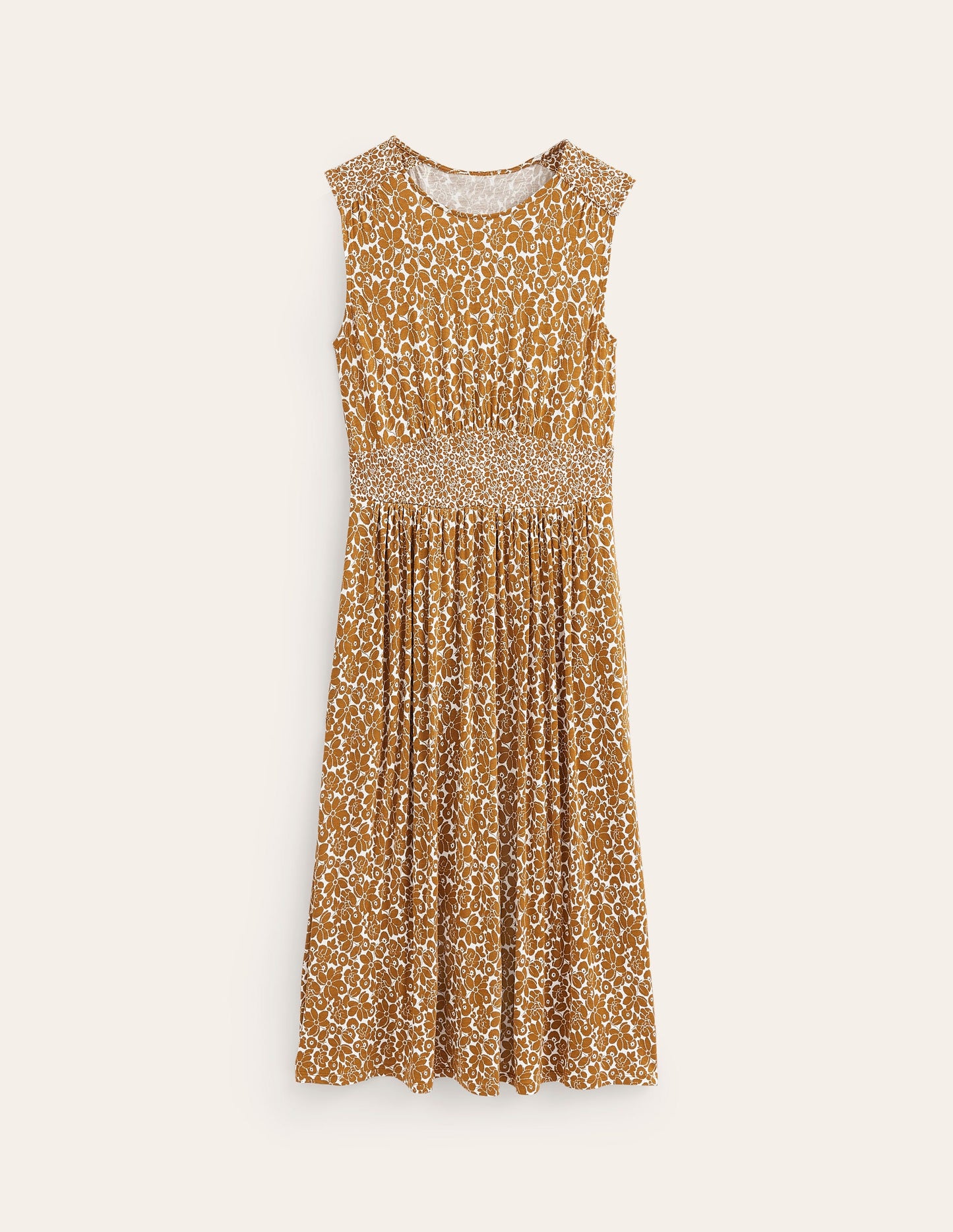 Thea Sleeveless Midi Dress-Bronze Brown, Bloomsbury Pop