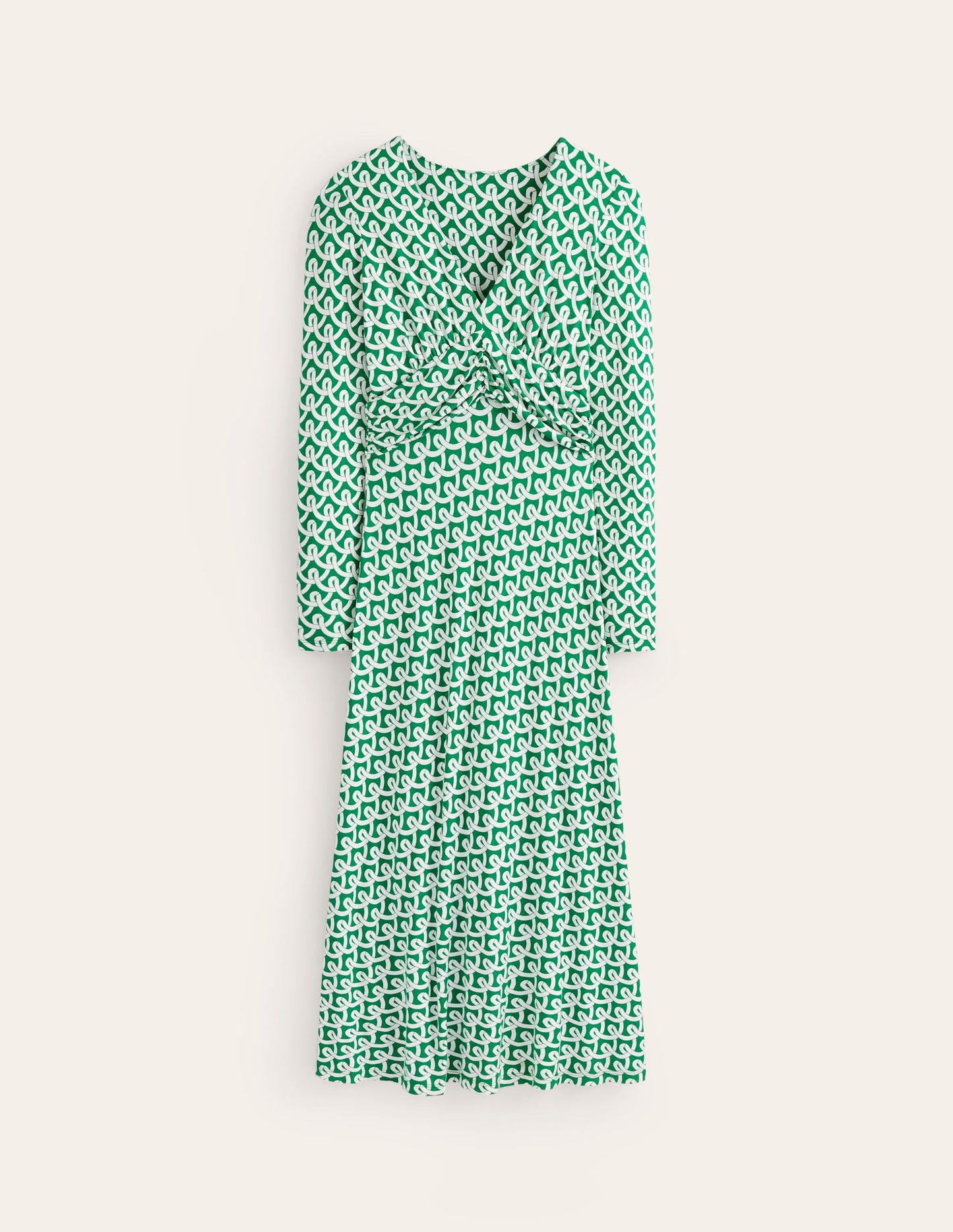 Elodie Empire Midi Dress-Green Tambourine, Geo Terrace