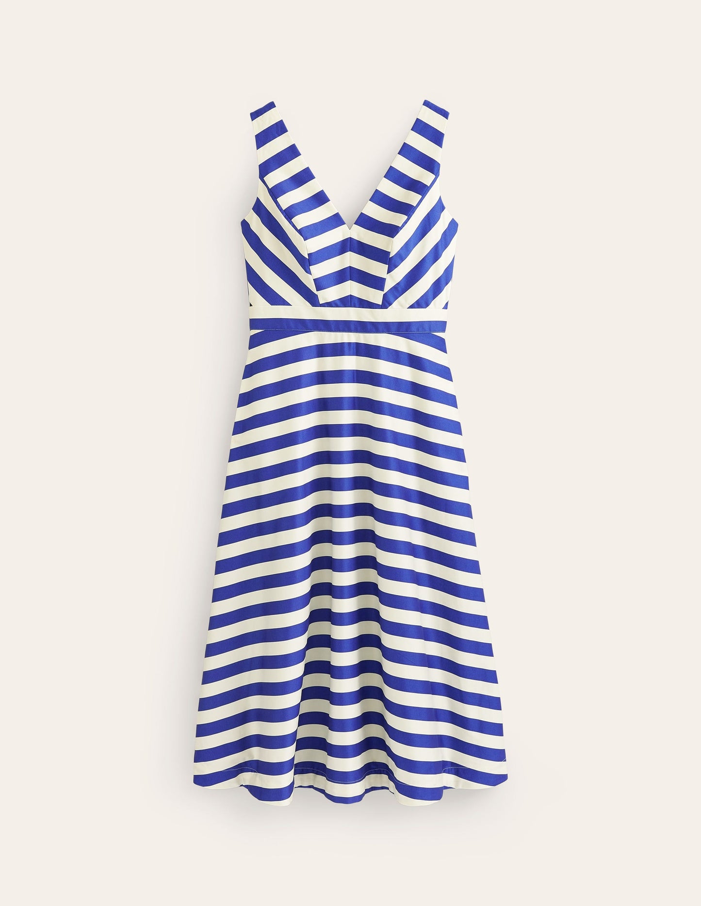 Panelled Bodice Midi Dress-Surf the Web Stripe