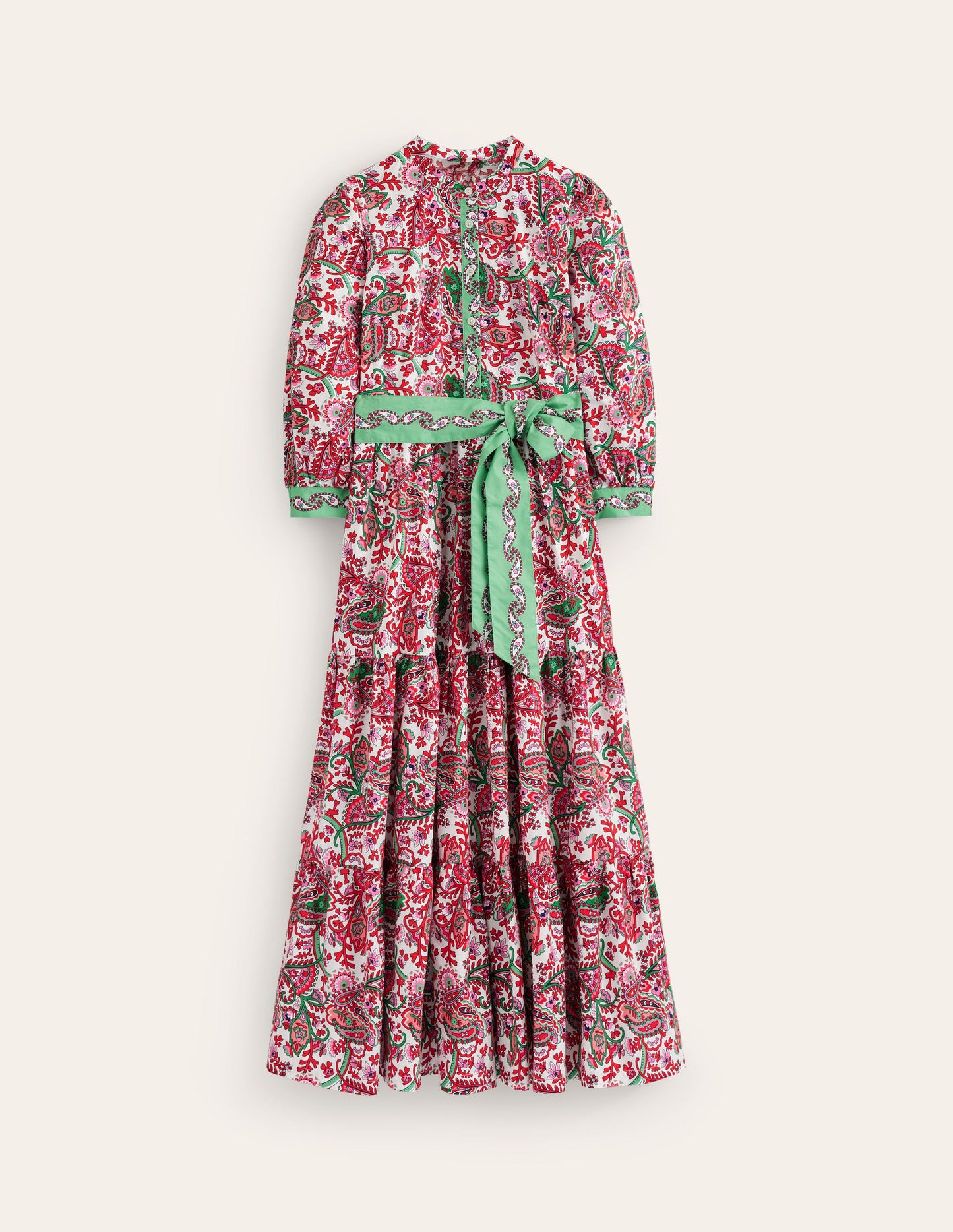 Alba Tiered Cotton Maxi Dress-Multi, Fantastical