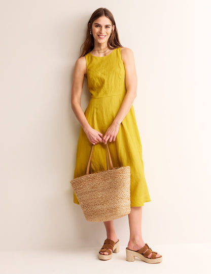 Carla Linen Midi Dress-Passion Fruit