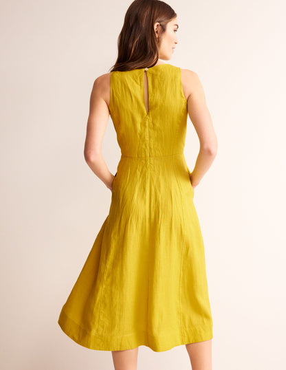 Carla Linen Midi Dress-Passion Fruit