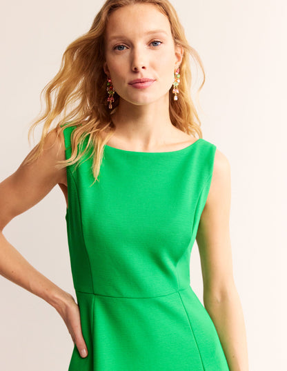 Scarlet Ottoman Ponte Dress-Bright Green