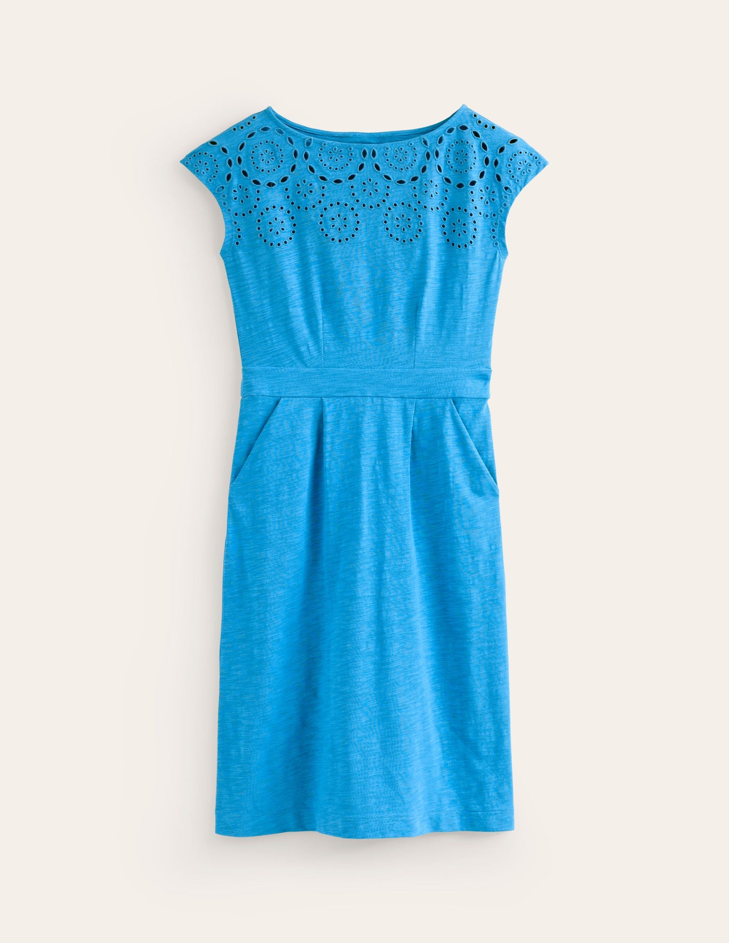 Florrie Broderie Dress-Brilliant blue