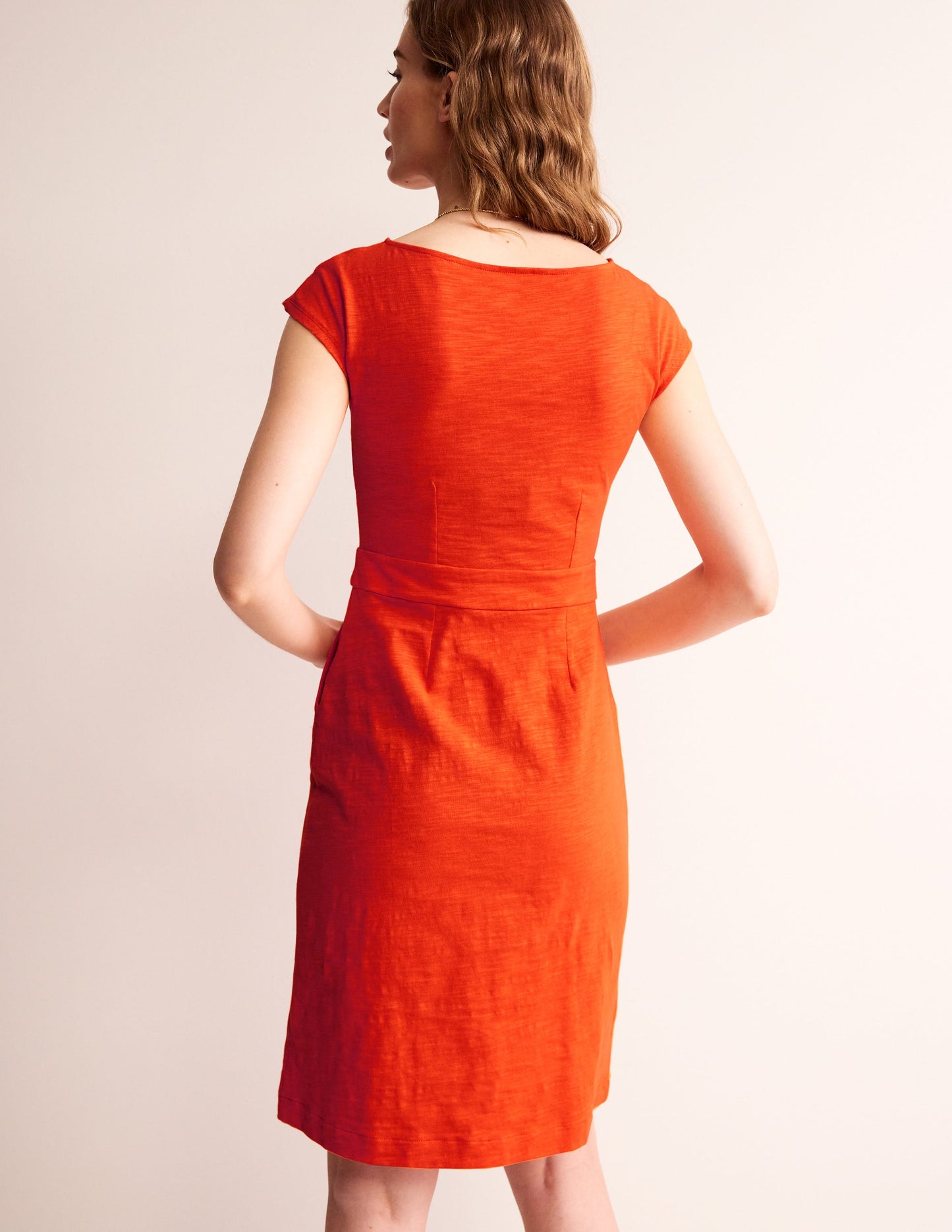 Florrie Broderie Dress-Mandarin Orange