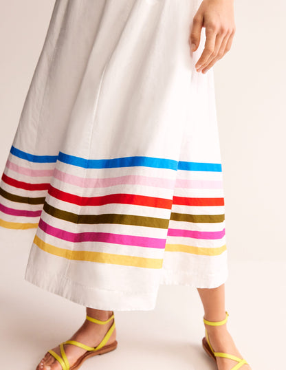 Amber Cotton Midi Dress-Multistripe